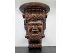 Rare Maitland Smith Carved Wood Ornate Bacchus Head Wall - Opportunity