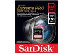 San Disk 128GB Extreme PRO SDXC UHS-I Card - C10, U3, V30
