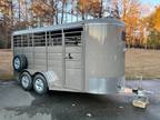New Calico 6ft X 16ft 4 Horse or Livestock Trailer, 7ft Tall, Mats