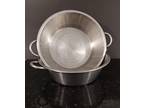 2 Large Stainless Steel 20 Qt Restaurant Stock Pots Basins - Opportunity