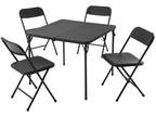 Mainstays 5 Piece Resin Card Table and Four Chairs Set - Opportunity