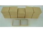 25 New 3.5" x 3.5" Gift Boxes Kraft Cotton Filled Jewelry - Opportunity