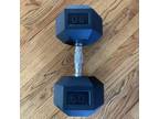 60 LBS Coated Rubber Hex Dumbbell Weight Home Gym Equipment - Opportunity