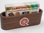 Custom Walnut Business Card Holder w/ The British Motor " MG" - Opportunity