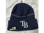 NEW ERA MLB 19 20 Tampa Bay Rays Navy Blue Lined Knit Hat - Opportunity