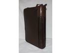Wilsons Leather Brown Zippered Handle Planner Organizer 10" - Opportunity