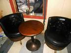 Vintage Mid Cent Whiskey Barrel Furniture 3 Piece Pub table - Opportunity