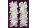 FOOD NETWORK 13" X36" Set of 2 BEADED TABLE RUNNERS WHITE - Opportunity