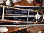 vintage conn trombone from grandma's