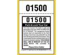 2 Part Valet Parking Tickets 2000 Pack Self Park Park & Lock