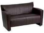 Leather Loveseat- Brown 51in Wx30in Dx31.25in H Model# 2222BN - Opportunity