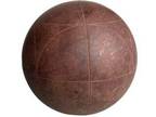 Vintage brown leather bocce ball made in italy Single - Opportunity