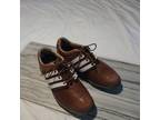 Adidas Mens Adipure 360 LTD Brown/White Leather Spike Golf - Opportunity