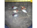 4 Red Eye Wiggler RED EYE BRASS COLORED Fishing Lures Spoons - Opportunity