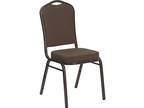 Flash Furniture Crown Back Fabric Banquet Chair- Brown - Opportunity