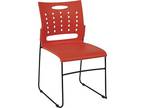 Plastic Stack Chair w/Sled Base & Air-Vent Back Orange - Opportunity