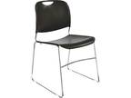 National Public Seating Compact Plastic Stack Chair w/Chrome - Opportunity