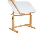 MEEDEN White Board Wood Drafting Table,Art Craft Desk with