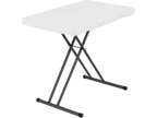 Personal Table with 30 by 20-Inch Molded Top, White