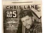 Chris Lane Tickets VIP GA @ The Outpost In San Juan