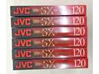JVC T-120 SX 6 hrs (EP mode) VCR Tapes (Lot of 6) Brand New