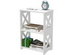 LUCKNOCK 3-Tiers Side Table, Narrow End Table with Storage - Opportunity