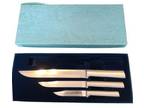 New Vtg Rada Cutlery Housewarming Knife Gift Set 3 Piece