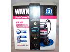 NEW Wayne 1/4 HP Pool Cover Pump 3000 GPH Thermoplastic Blue - Opportunity