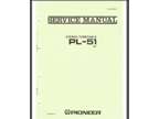 Pioneer PL-51 turntable Service Manual 16 pages comb bound