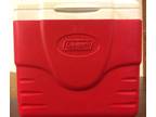Coleman Cooler Red & White Model 6209 Made in the USA Sept