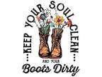 Sublimation ready to press heat transfer Soul Clean Boots - Opportunity
