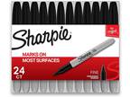 Sharpie Fine Point Tip Permanent Markers Black 24-Count - Opportunity