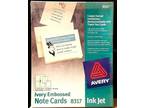 Avery Inkjet Ivory Embossed Note Cards 50 Cards 50 Envelopes