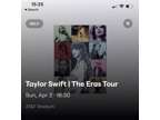 Taylor Swift Eras April 2 Tickets (2 Together) - Arlington