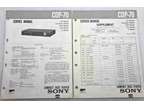 Original OEM Sony CDP-70 Service Manual Repair Compact Disc