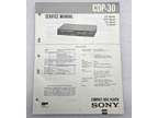 Original OEM Sony CDP-30 Service Manual Repair Compact Disc