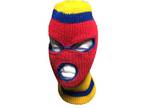 VTG Knit Ski Mask 3 Hole Striped Red Blue Gold Snow Hat - Opportunity