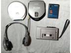 5 PC Lot VTG Sony Discman Walkman Cassette RecorderPARTS - Opportunity