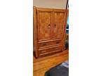 Armoire, head board and frame, end table bedroom set - Opportunity