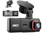 3 Channel Dash Cam, iiwey Full HD 1080P Front and Rear