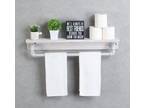 Industrial Pipe Shelf, Rustic Wall Shelf with Towel Bar,20" - Opportunity