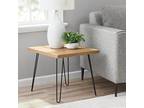 Mainstays Hairpin Leg Square Side Table, Oak - Opportunity