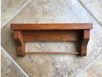 Small Vintage Solid Wood Wall Accent Shelf With Towel Dowel - Opportunity