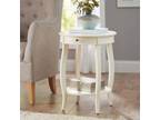Better Homes & Gardens Round Accent Table with Drawer, Ivory - Opportunity