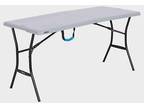 Lifetime 5-Foot Fold-In-Half Table, Gray (80861) - Opportunity
