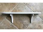 Vintage Slightly Distressed Matte White Wood Wall Shelf - Opportunity