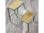 Vintage MCM 2 Step Stool Kitchen Pantry Chair Seat Green - Opportunity