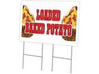 Loaded Baked Potato 24" x 36" Yard Sign & Stake Advertise - Opportunity