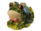 Vtg Frog Tape Dispenser Office Desk Decor Ceramic Lily Pad - Opportunity