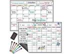 Dry Erase Magnetic Fridge Calendar & Chore Chart for